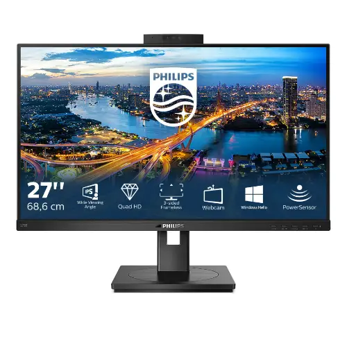 Picture of Philips 68.5cm (27.0") 275B1H 16:09 DVI+HDMI+DP+USB Webcam
