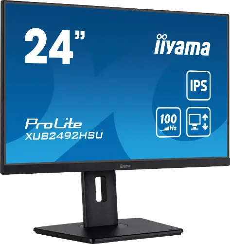 Picture of 60,5cm/24" (1920x1080) iiyama ProLite XUB2492HSU-B6 FHD IPS 100Hz 0,4ms 16:9 HDMI DP USB Pivot LS Black