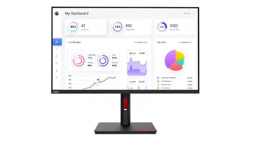 Picture of 80cm/31,5" (3840x2160) Lenovo ThinkVision T32p-30 16:9 4K IPS 4ms 60Hz HDMI DP USB-C Pivot Black