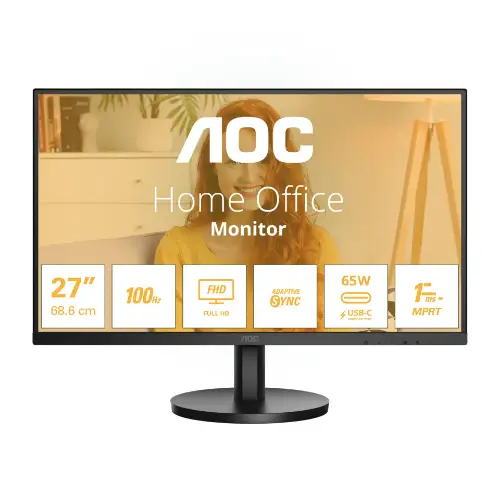 Picture of 68,68cm/27" (1920x1080) AOC Basic-line 27B3CA2 16_AOC Basic-line 27B3CA2 16:9 FHD IPS 1ms 100Hz HDMI USB-C Speaker Black