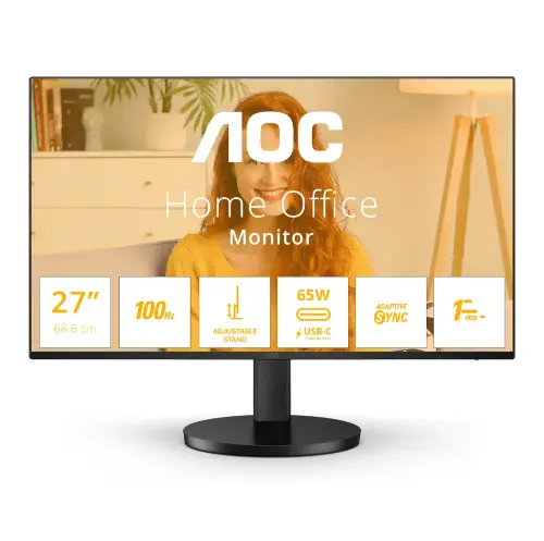 Picture of 68,6cm/27" (2560x1440) AOC Q27B3CF2 16:9 QHD IPS 1ms 100Hz HDMI USB-C Speaker Black