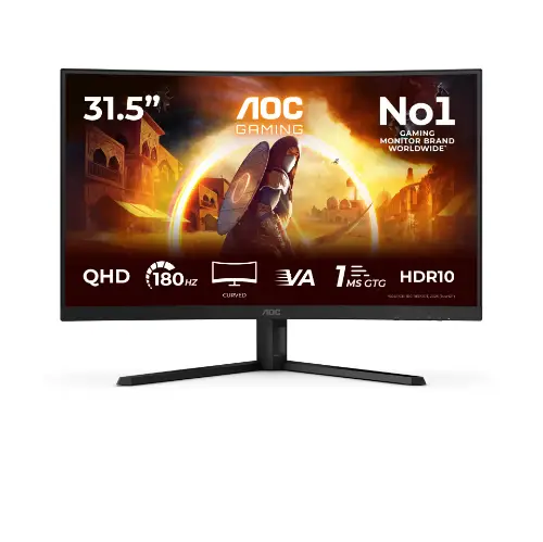 Picture of 81,3cm/32" (2560x1440) AOC Gaming CQ32G4VE 16:9 QHD Curved FastVA 0,5ms 180Hz HDR10 HDMI DP Black