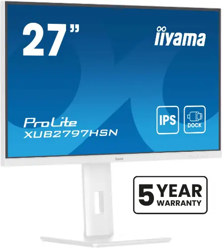 Picture of 68,5cm/27" (1920x1080) Iiyama XUB2797HSN-W2 16:9 IPS LS HDMI DP USB-C 1ms