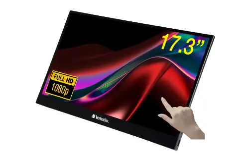 Picture of Verbatim PMT-17 Portable Touchscreen Monitor 17.3" FullHD