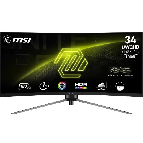 Picture of 34"(86.4cm)TFT MSI MAG 345CQRDE UWQHD 180Hz Curved retail