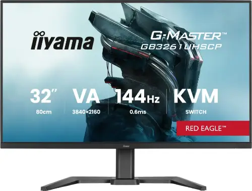 Picture of 80,0 cm/31,5" (3840x2160) iiyama G-MASTER GB3261UHSCP-B1 16:9 VA 0,6ms 144Hz HDMI 2.1×2 DisplayPort 1.4 USB-C (95W) USB-Hub VESA Speaker Black