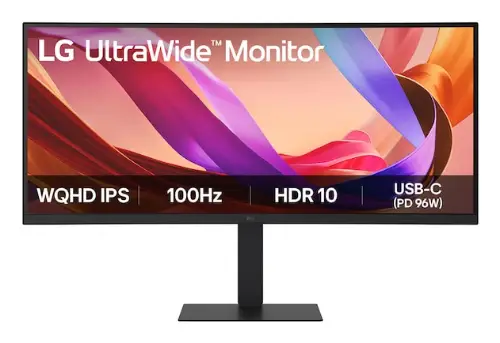 Picture of 86,4cm/34" (3440×1440) LG 34U650A-B 21:9 IPS 5 ms 100Hz USB-C HDMI×2 DisplayPort USB-Hub KVM Curved Black