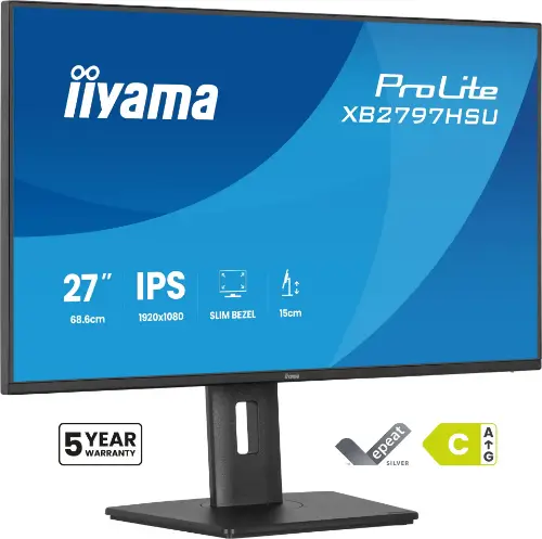 Picture of 68,6cm/27" (1920x1080) iiyama ProLite XB2797HSU-B1 16:9 IPS 4ms 120Hz HDMI DisplayPort USB VESA Speaker Black