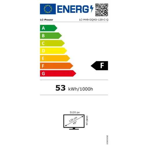 Picture of LC-Power 124.5cm (49") LC-M49-DQHD-120-C-Q VA+DP+HDMI