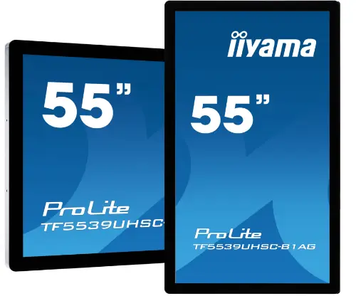 Picture of 139.7cm/55" (3840 x 2160) Iiyama ProLite LCD Flatpanel Touch UHD LED 8 ms mattschwarz