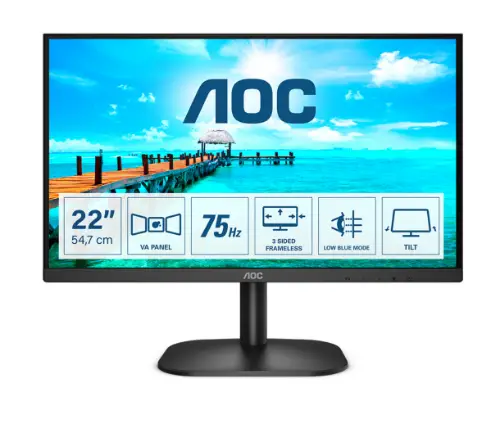 Picture of AOC 54.6cm (21.5") 22B2H 16:09 HDMI black