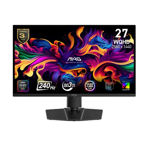 Picture of MSI MAG 271QP QD-OLED X24 Gaming Monitor- QD-OLED Panel 240Hz, 0,03ms GtG