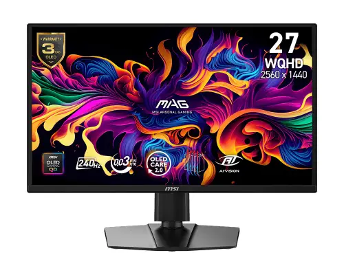 Picture of 67,3 cm (26.5") 2560 x 1440 Pixel MSI 9S6-3CF89A-001 16:9 Wide Quad HD OLED 0,03 ms 240 Hz DisplayPort HDMI Pivot Height VESA