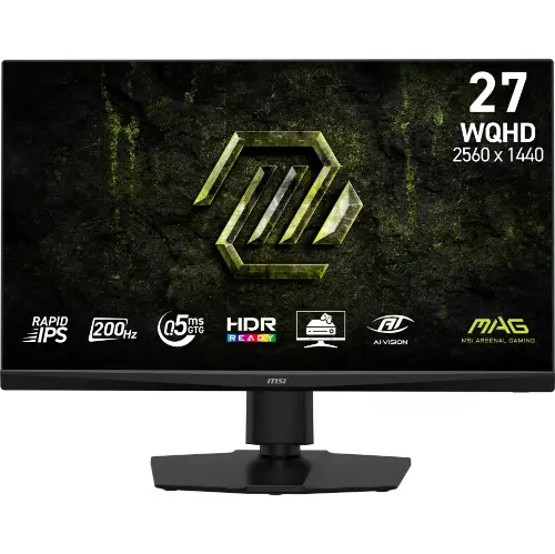 Picture of 68,6 cm (27") 2560 x 1440 Pixel MSI 9S6-3CF7CA-001 16:9 Wide Quad HD Rapid IPS 0,5 ms 200 Hz DisplayPort HDMI Pivot Height VESA