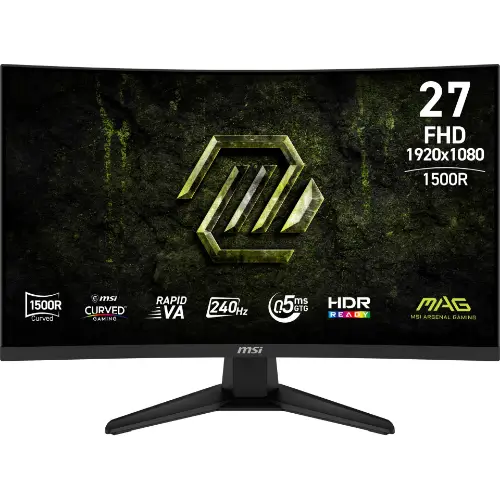 Picture of 68,6 cm (27") 1920 x 1080 Pixel MSI 9S6-3CE91H-012 16:9 Full HD Rapid VA 0,5 ms 240 Hz HDR DisplayPort HDMI VESA