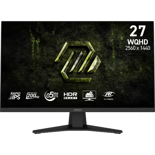 Picture of 68,6 cm (27") 2560 x 1440 Pixel MSI 9S6-3CE41H-067 16:9 Wide Quad HD Rapid IPS 0,5 ms 200 Hz HDR DisplayPort HDMI VESA