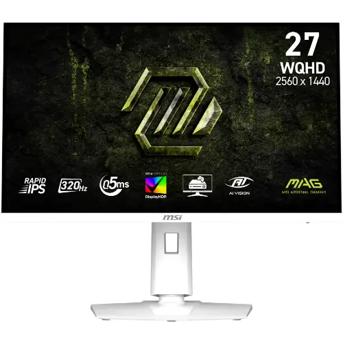 Picture of 68,6 cm (27") 2560 x 1440 Pixel MSI 9S6-3CE49H-028 16:9 Wide Quad HD Rapid IPS 0,5 ms 320 Hz HDR DisplayPort HDMI Pivot Height VESA