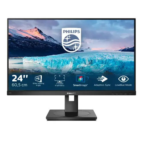 Picture of 61cm/24'' (1920x1080) Philips S-Line 242S1AE 16:9 4ms HDMI DVI VGA DisplayPort VESA Pivot Speaker Full HD Black