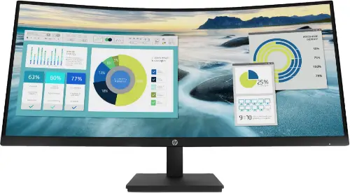 Picture of 86.36cm/34'' (3440x1440) HP P34hc G4 Curved 21:9 5ms 60Hz HDMI DisplayPort USB-C VESA Speaker WQHD Black