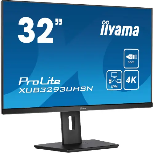 Picture of 81,3cm/32'' (3840x2160) iiyama LCD Business XUB3293UHSN-B5 IPS 4ms HDMI DisplayPort USB-C UHD Black