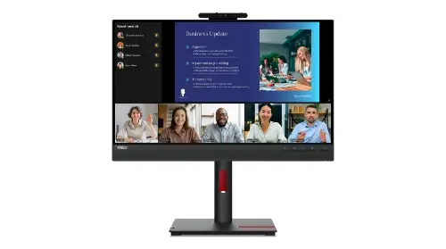 Picture of 61cm/24" (1920x1080) Lenovo ThinkVision T24v-30 16:9 FHD IPS 75Hz 4ms HDMI VGA DP Speaker Webcam Black