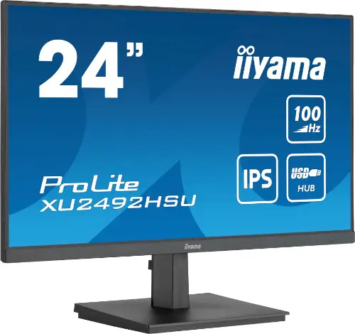 Picture of 60,5cm/23,8" (1920×1080) iiyama ProLite XU2492HSU-B6 16:9 IPS 0,4 ms (MPRT) 100Hz HDMI DisplayPort USB Hub Speakers VESA Black