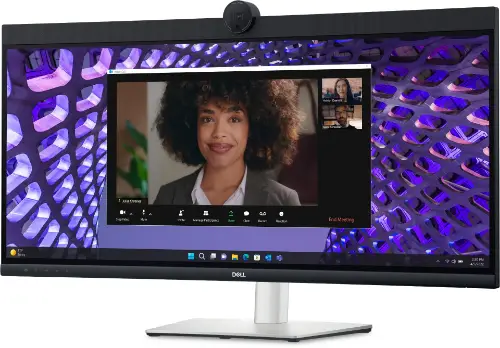 Picture of 86,71cm/34" (3440x1440) Dell P3424WEB 21:9 Curved WQHD IPS 60Hz 5ms HDMI DP RJ45 Webcam USB-C VESA Black/Silver
