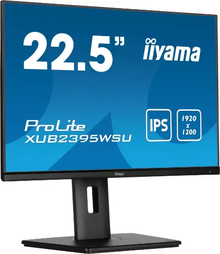 Picture of 57,2cm/22,5" (1920x1200) iiyama ProLite XUB2395WSU-B5 16:10 IPS 4ms 75Hz VGA HDMI DisplayPort USB VESA Speaker HAS Pivot Black