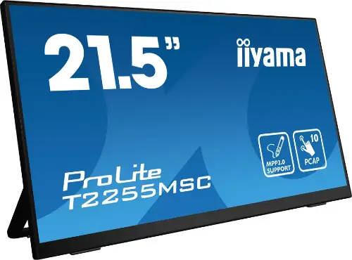 Picture of 54,5cm/21,5" (1920x1080) iiyama ProLite T2255MSC-B1 16:9 FHD IPS Touch 5ms 60Hz HDMI DP Speaker Black