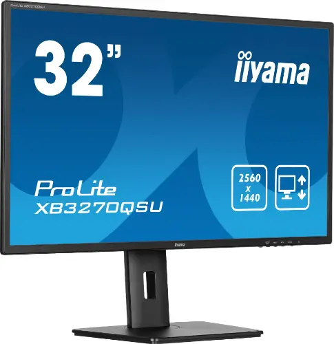 Picture of 80cm/31,5" (2560x1440) iiyama ProLite XB3270QSU-B1 16:9 IPS 3ms 100Hz HDMI DisplayPort USB VESA Speaker Black