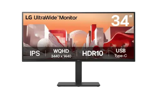 Picture of 86,72cm/34" (3440x1440) LG 34BA75QE-B 21:9 WQHD IPS Curved 5ms 60Hz HDR10 HDMI DP USB-C Speaker