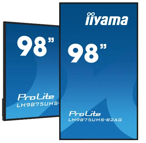 Picture of IIYAMA 247.7cm(97.5") LH9875UHS-B2AG 16:9 3xHDMI+DP+DVI 4K (Speditionsversand)