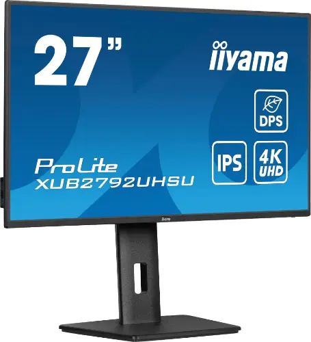 Picture of 68,5cm/27" (3840x2160) iiyama ProLite XUB2792UHSU-B6 16:9 4K IPS 4ms 60Hz DP HDMI USB Speaker Pivot Black