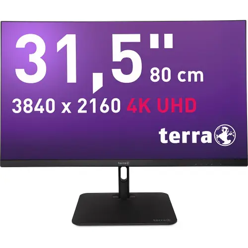 Picture of 80cm/31,5" (3840x2160) Terra 3295W PV 4k IPS 5ms HDMI DP RJ45 USB-C Speaker Black