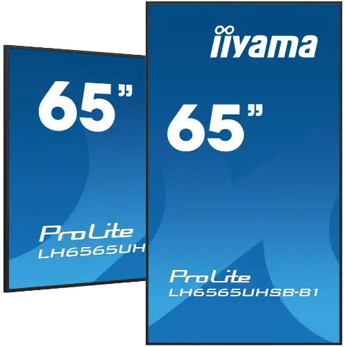 Picture of 165cm/65" (3840x2160) iiyama ProLite LH6565UHSB-B1 16:9 4K UHD IPS Touch 8ms 60Hz 24/7 2xHDMI DP LAN WIFI Speaker Black