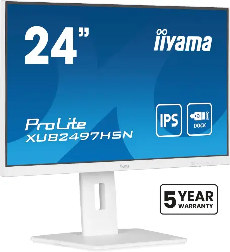 Picture of IIYAMA 60.5cm (23.8") XUB2497HSN-W2 16:9 HDMI+DP+USB-C Lift