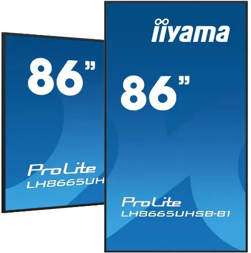 Picture of IIYAMA 217.0cm(86") LH8665UHSB-B1 16:9 2xHDMI+DP+2xUSB IPS retail (Speditionsversand)