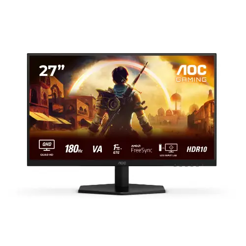 Picture of 68,6 cm/27" (2560×1440) AOC 27G42XNE 16:9 QHD Fast VA 0,5 ms 180 Hz HDMI DisplayPort VESA Black