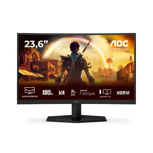 Picture of 59,9cm/23,6" (1920x1080) AOC C24G42E 16:9 Fast VA 1ms 180Hz HDMI2.0 DisplayPort1.4 Speaker AdaptiveSync Curved HDR10 Black/Red