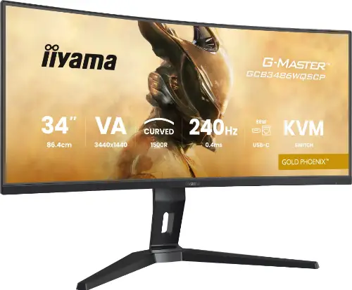 Picture of TFT 34.0/86.4cm Iiyama G-Master GCB3486WQSCP Gold Phoenix 21:9 curved