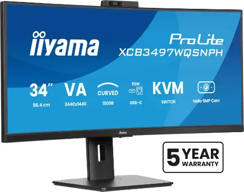 Picture of TFT 34.0/86.4cm Iiyama ProLite XCB3497WQSNPH 21:9 curved