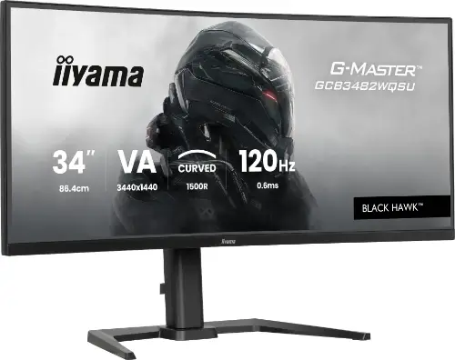 Picture of TFT 34.0/86.4cm iiyama G-Master GCB3482WQSU Black Hawk *schwarz* 21:9