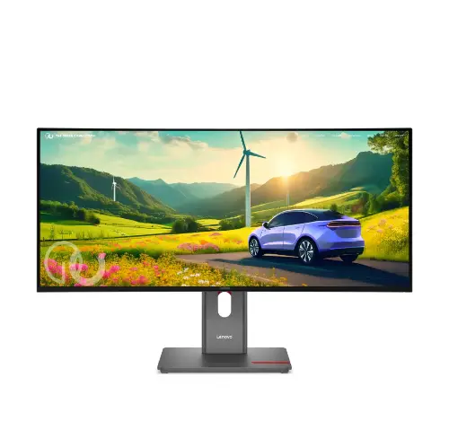 Picture of 86,4cm/34" (3440x1440) Lenovo ThinkVision P34WD-40 21:9 WQHD IPS 4ms 120Hz HDMI DisplayPort USB-C USB-B USB-A RJ45 VESA Speaker Curved