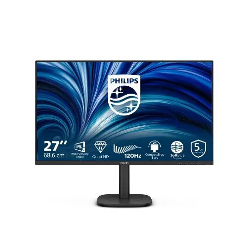 Picture of 68,6cm/27" (2560x1440) Philips 27B2N3500J/00 16:9 WQHD IPS 4ms 120Hz HDMI DisplayPort USB VESA Speaker Black