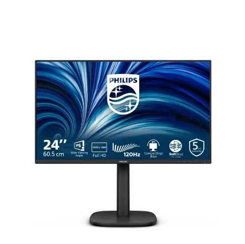 Picture of 60,5cm/23,8" (1920x1080) Philips 24B2N3200J/00 16:9 FHD IPS 4ms 120Hz VGA HDMI DisplayPort USB-B USB-A VESA Speaker Black