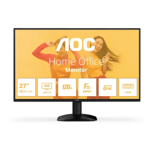 Picture of 68,6cm / 27" (2560x1440) AOC Q27B35S3 16:09 HDMI+DP IPS 120Hz LS 1ms black