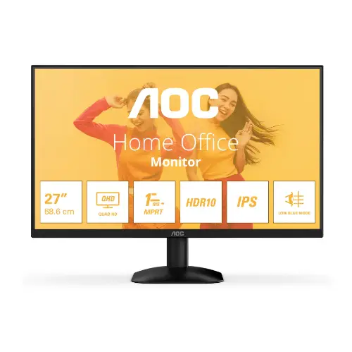 Picture of 68,6cm/27" (2560x1440) AOC Q27B35E 16:9 QHD IPS 4ms 75Hz HDMI DisplayPort VESA HDR Black