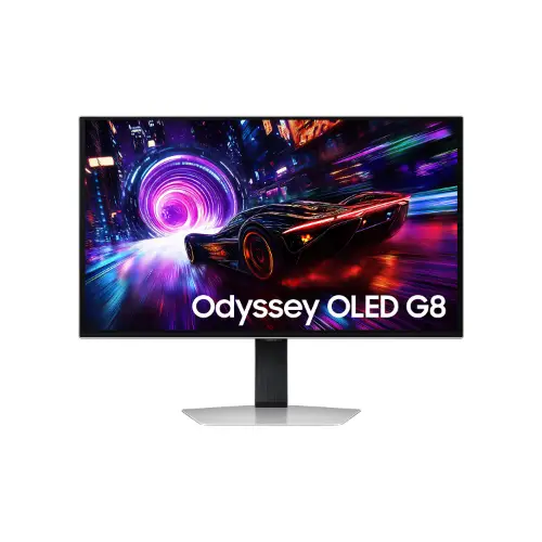 Picture of 81,3cm/32" (3840x2160) Samsung Odyssey OLED G8 G81SF 16:9 4K OLED 0,03ms 240Hz HDMI 2.1 DisplayPort 1.4 USB-B USB-A VESA HDR FreeSync G-Sync Silvr