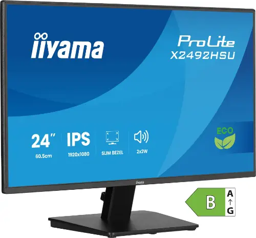 Picture of IIYAMA 60.5cm (24") X2492HSU-B1 16:10 HDMI+DP+2xUSB IPS