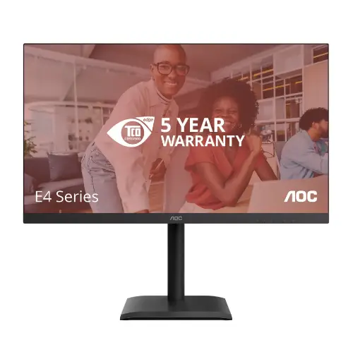 Picture of AOC U27E4CV - 27 Zoll Ultra HD, Lautsprecher, (3840x2160, 60 Hz, 2x HDMI 2.0, DisplayPort 1.4, USB-C (90W PD), RJ45, USB Hub) schwarz